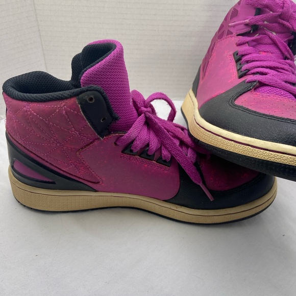 Kids Nike Air Jordon 1 Flight Fuchsia Flash High Top size 5Y  (kids) Pre-owned - Picture 10 of 14